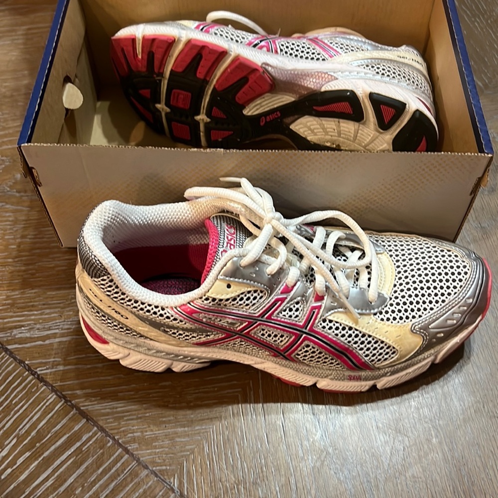 Asics Gel 1160 Women's 10 Running Athletic Shoes White Silver Pink